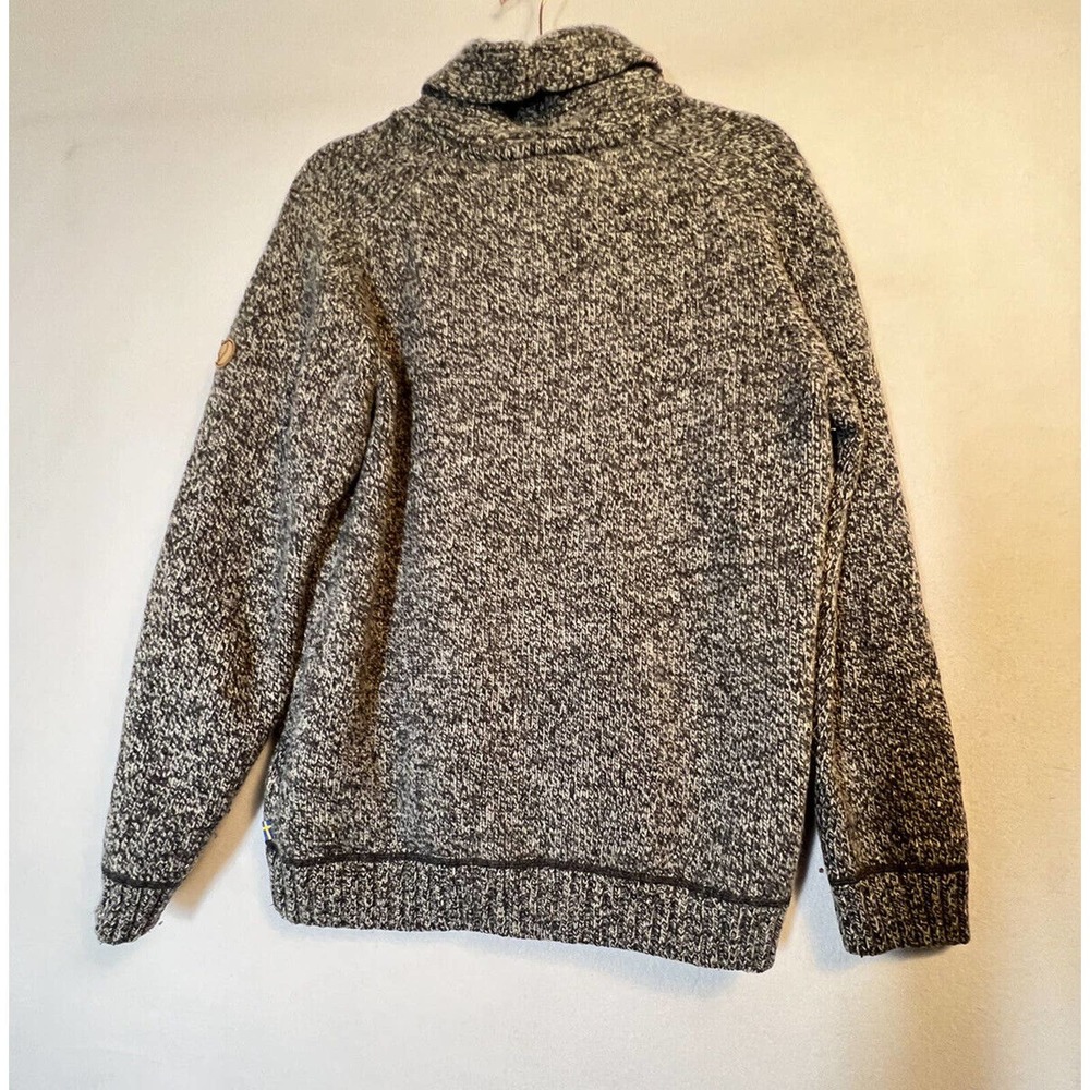Fjallraven Mens Lada Sweater Size M/L 80% Wool Shawl Collar - Picture 7 of 11
